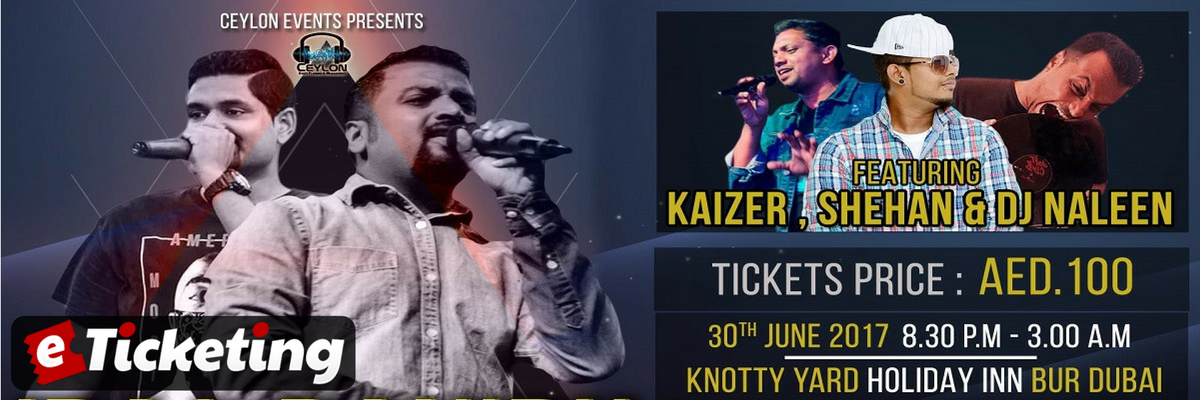 Iraj and Ranidu Live in Concert Dubai 2017 Tickets Ceylon Events