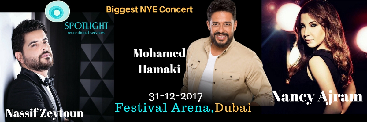 SpotLight Presents NYE Live Concert in Dubai Tickets Spotlight Recreational Services